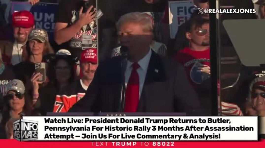 ⁣President Donald Trump Speech Returns to Butler, Pennsylvania For Historic Rally 3 Months After Assa